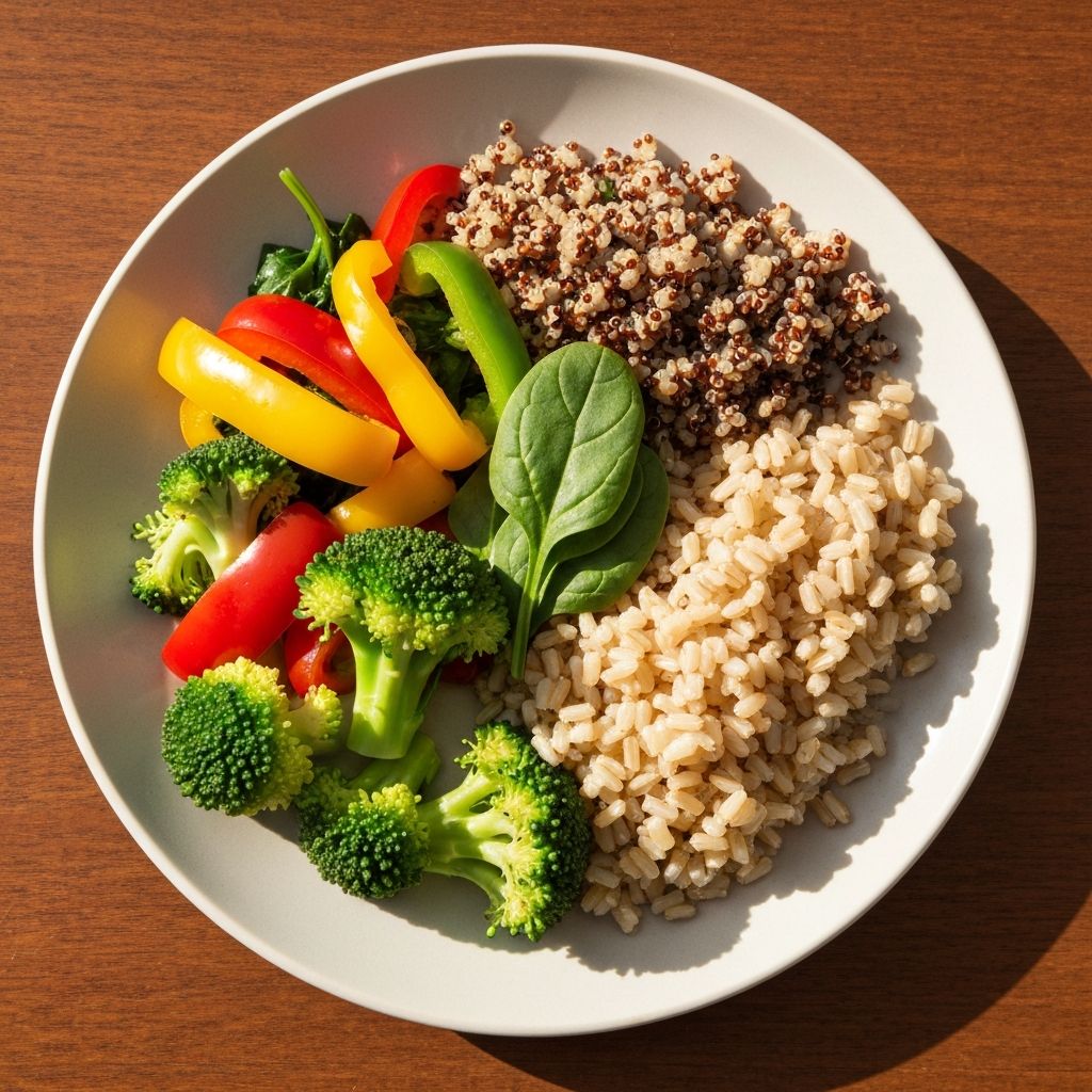 Balanced plate with vegetables
