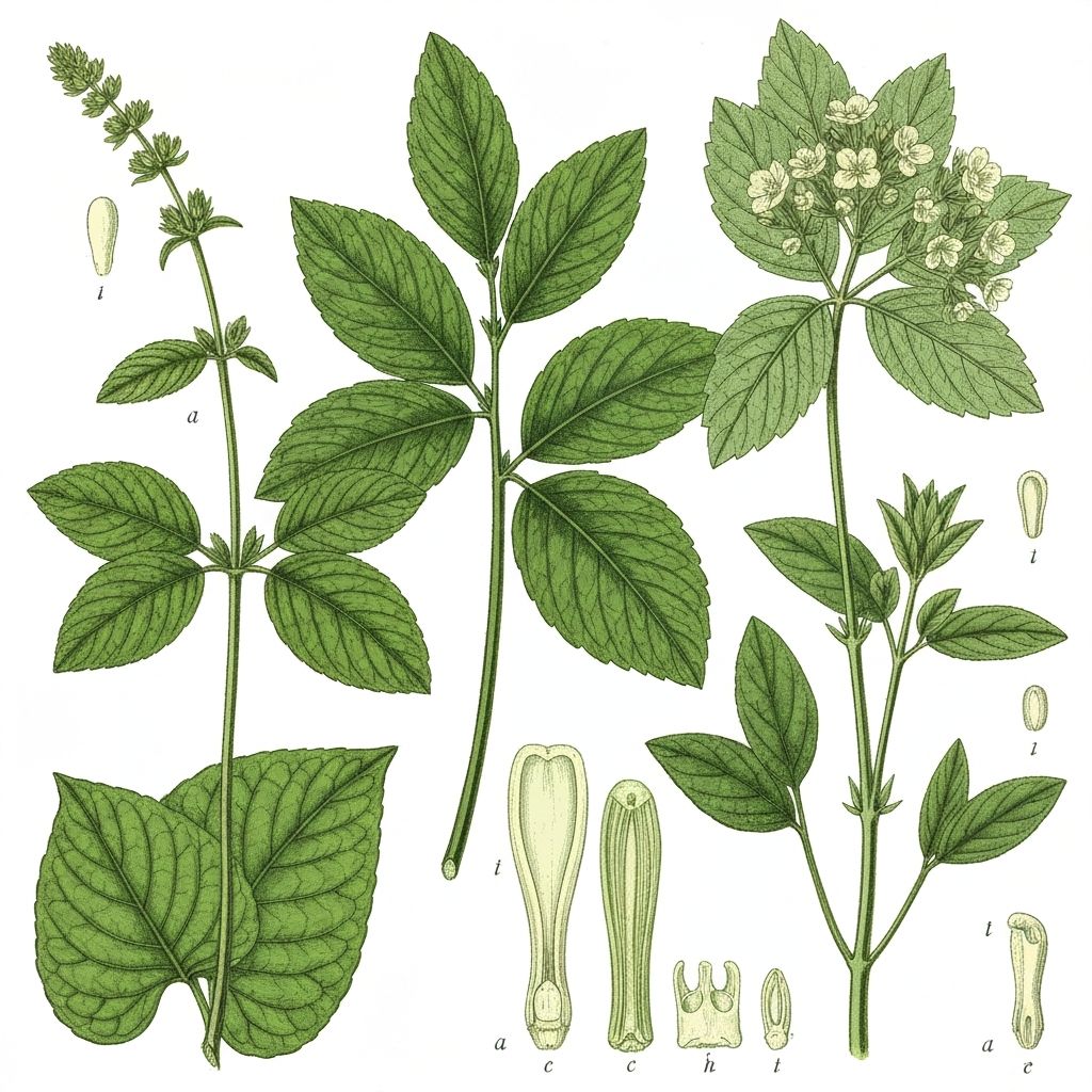 Historical botanical illustration style