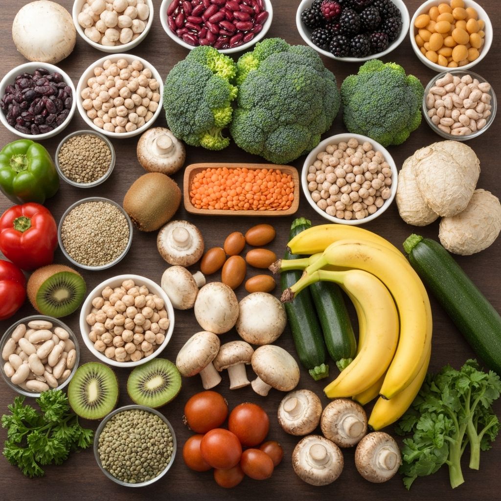 Variety of plant-based foods